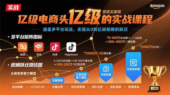 图片[1]-亿级电商头部卖家的实战课程：涵盖多平台玩法，实现从0到亿级规模的跃迁
