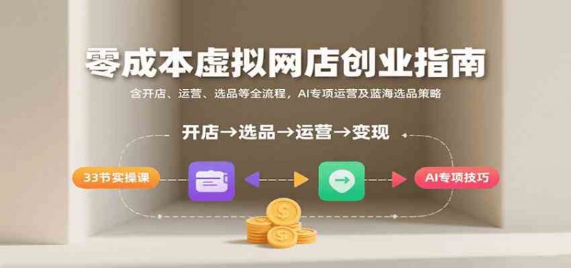 图片[1]-零成本虚拟网店创业指南，含开店、运营、选品等全流程， AI专项运营及蓝海选品策略